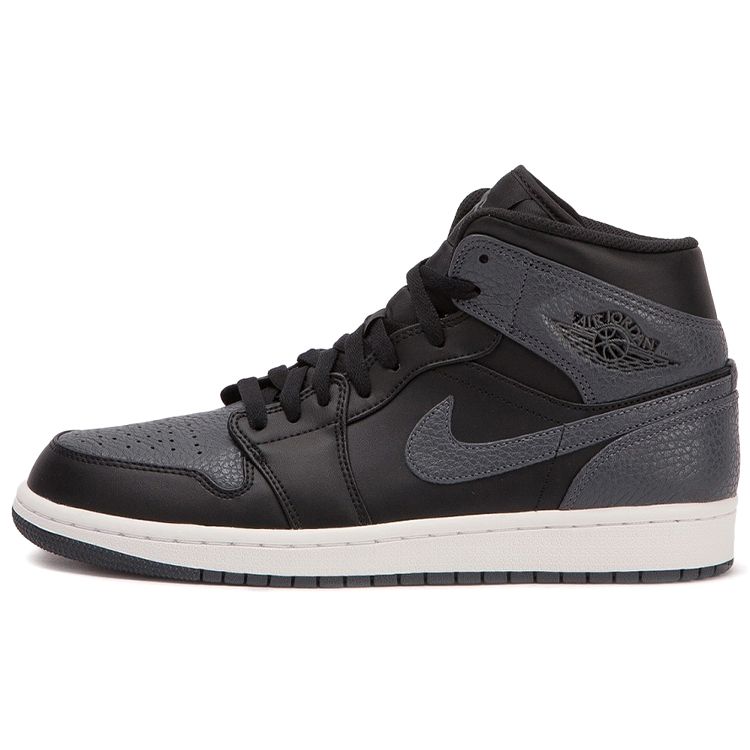 

Мужские кроссовки Air Jordan 1 Mid Dark Grey Black White 554724-041