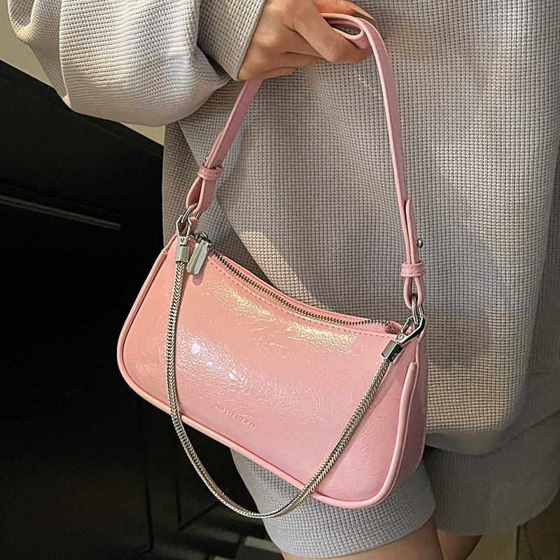 Trendy Personality Simple Spice Girl Wind Snake Pattern PU Armpit Bag Niche Temperament Casual Versatile Shoulder Bag Women