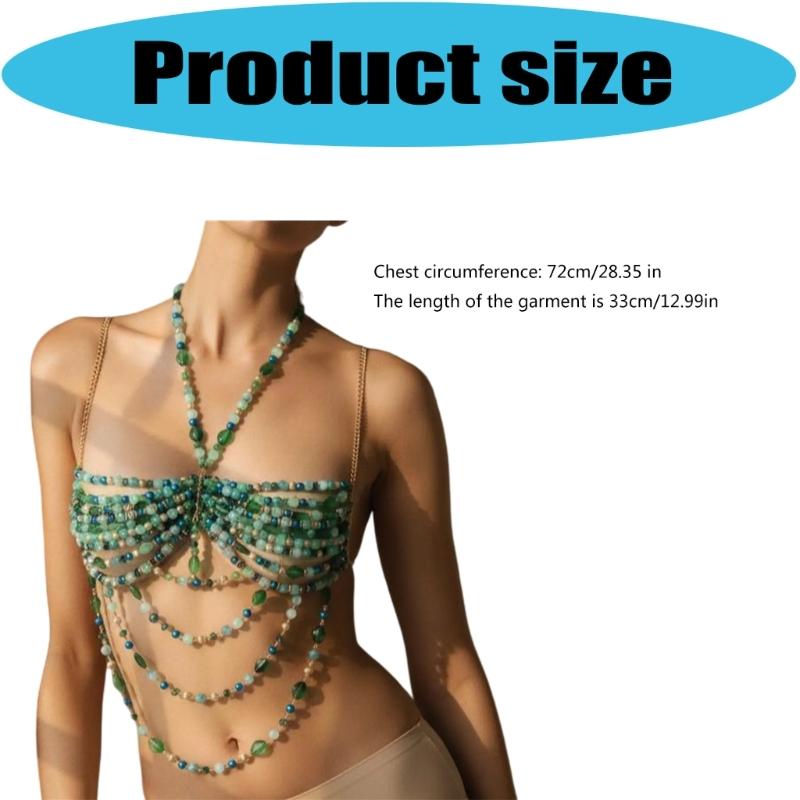 Fashionable Adjustable Body Chain Stylish Body Jewelry Multilayer Chest Jewelry Suitable for Enhancing Any Outfit