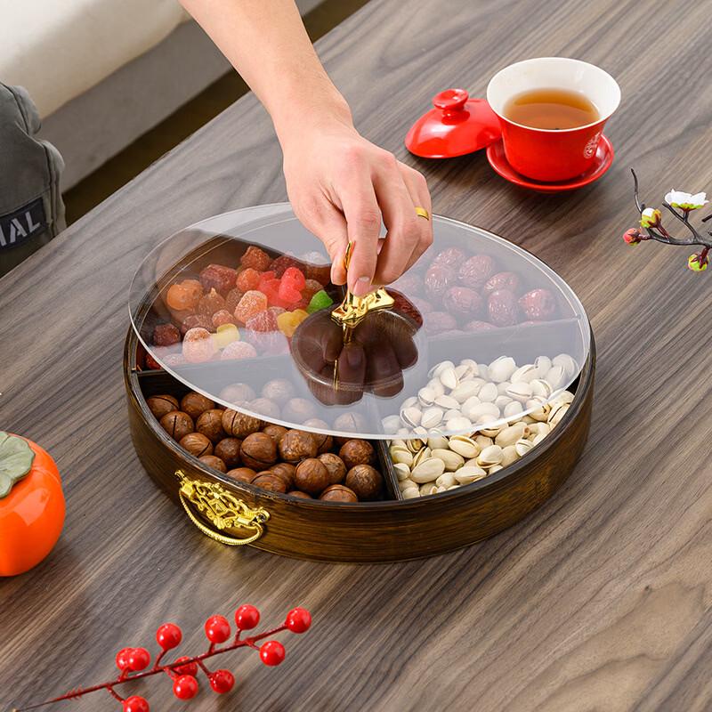 Light Luxury Retro Bamboo Divided Serving Plate