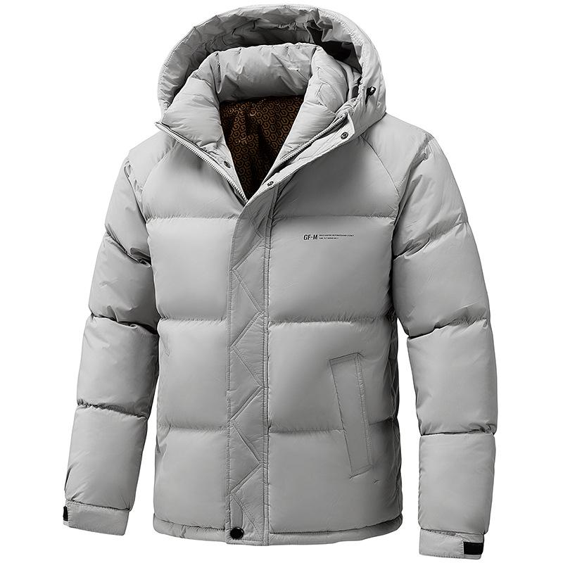 Men's Winter 2025 Thickened Cotton Hooded Jacket - Warm, Loose, Windproof Outerwear
