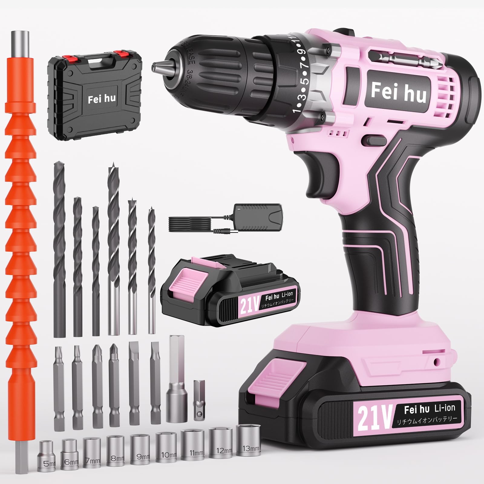 

Акумуляторна електрична версія Makita 18V Легка Максимальний крутний момент Включає світлодіод Ідеальний подарунок для та [Обмежений рожевий] Викрутка, Сумісна, рожевий