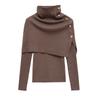 Za New Fall Women's Clothing 2025 Fashion Wind Fashion Two Pieces Metal Buckle Long Sleeves Knitwear Uwg950209