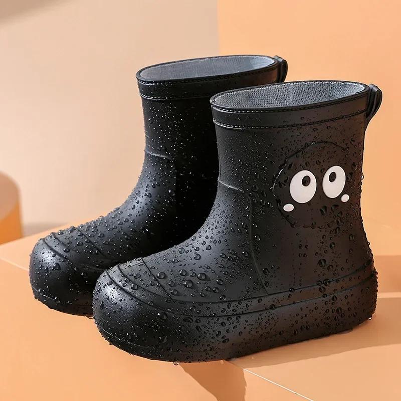 Fashion New Toddler Kids Rain Boots Children Cartoon Rain Boot Cartoon Cute Shoes for Boys Girls Waterproof EVA Non Slip Short Boots