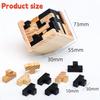 Educational Funny Wooden Puzzles 54T Cube IQ Toys Intellectual Game for Kids And Adults Puzzle Enthusiasts