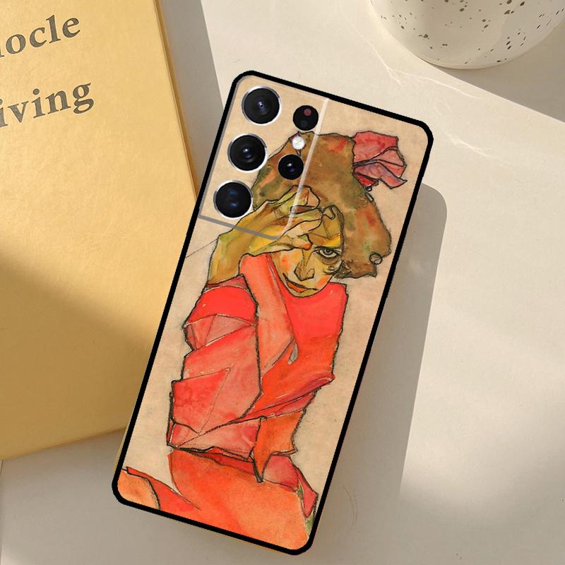 Egon Schiele Phone Case For Samsung Galaxy S25 S20 S21 S22 S23 S24 Ultra S9 S10 Plus S25 FE Cover Shell