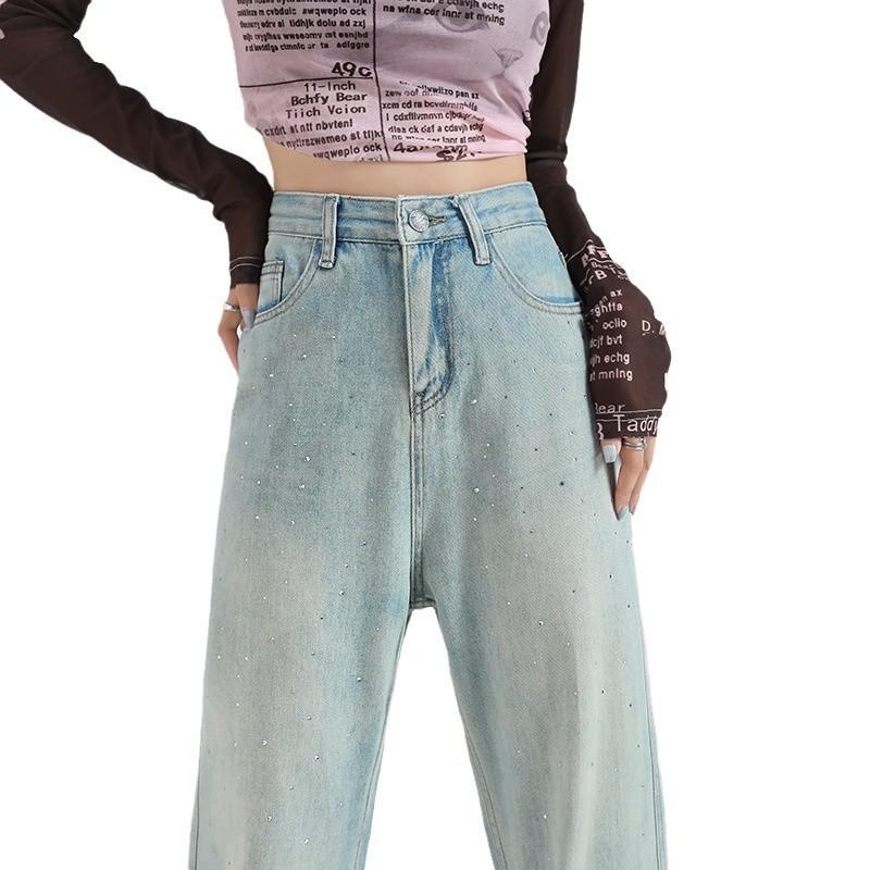 Wide-legged Early Autumn Super Soft Denim Nostalgic Straight Loose Jeans Women Are Thin, Slender and Wide