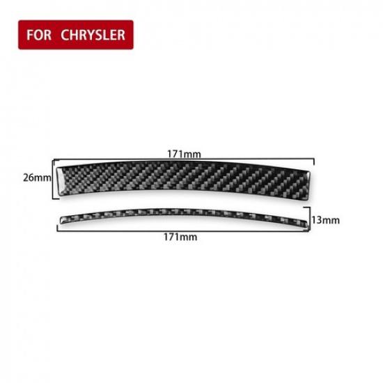 2Pcs For Chrysler 300 300C Carbon Fiber Interior Below Center Armrest Cover Trim