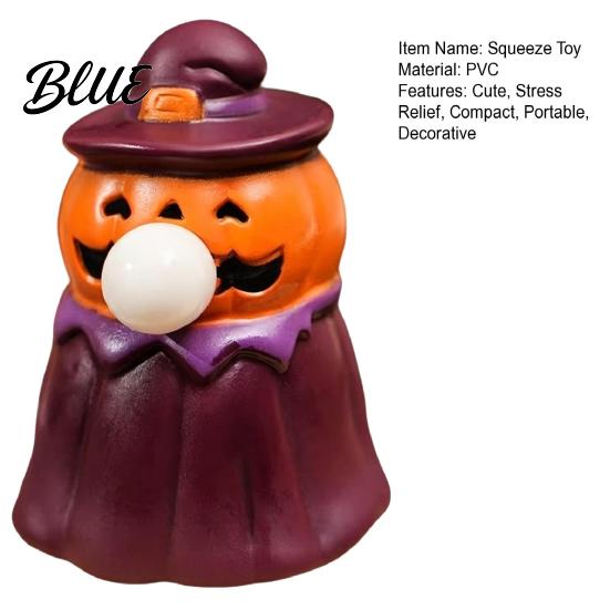 Soft Press Fidget Toys Halloween Squeeze Stress Relief Toy Bubble Pop Pumpkin Ghost Figurine Cute Toy for Fun Desktop Ornaments Kids Desk