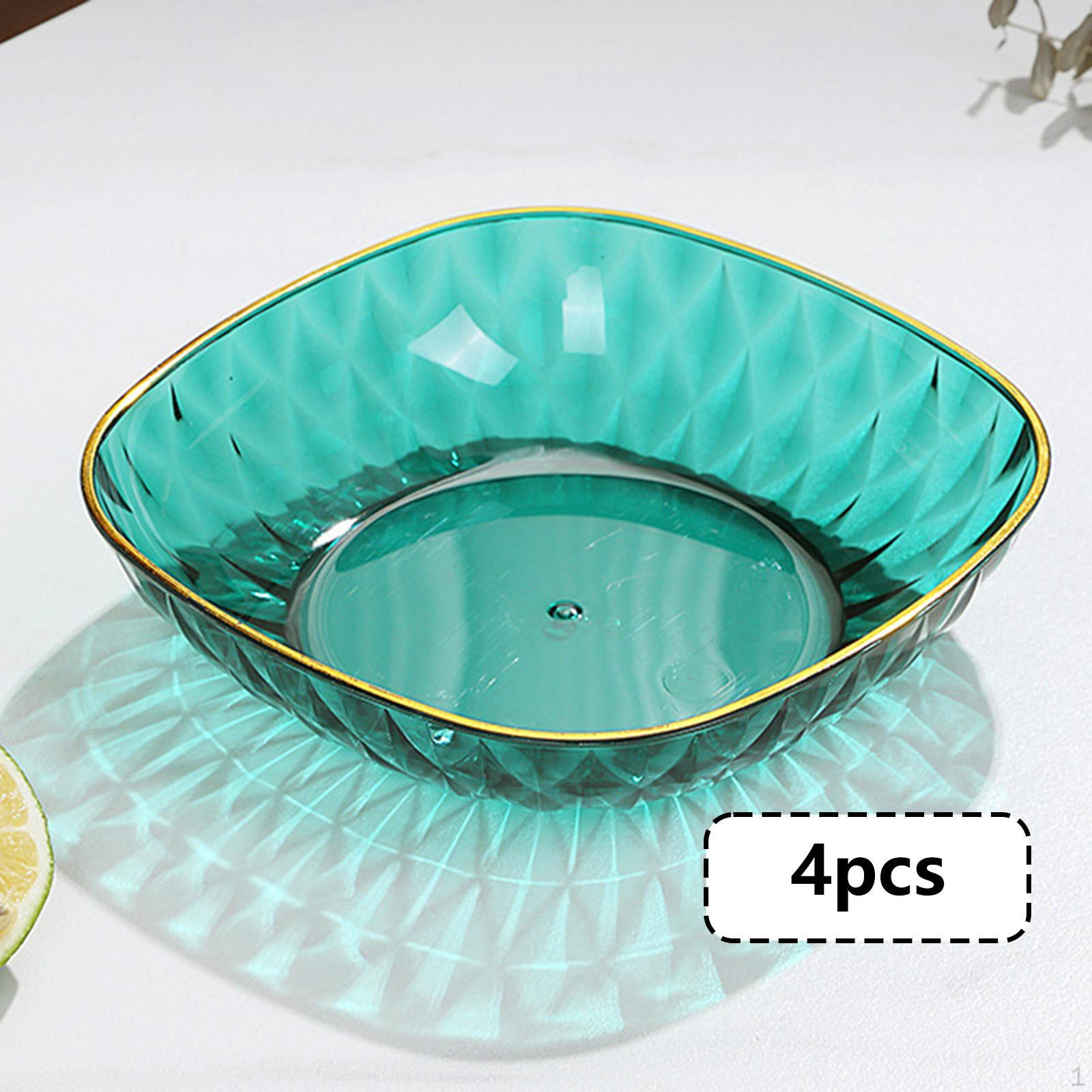 

Тарелки как подставки для закусок, прозрачный набор посуды для десертов и чипсов зелёный