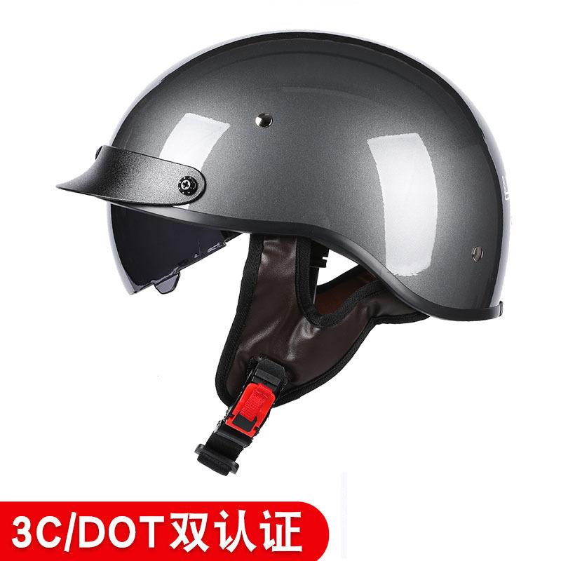 

Мотоциклетный шлем Мужской Весенне-летний шлем Древний Полушлем Женский Электромобиль Локомотив Летний Шлем для Скальпа Легкий с Эндоскопом M