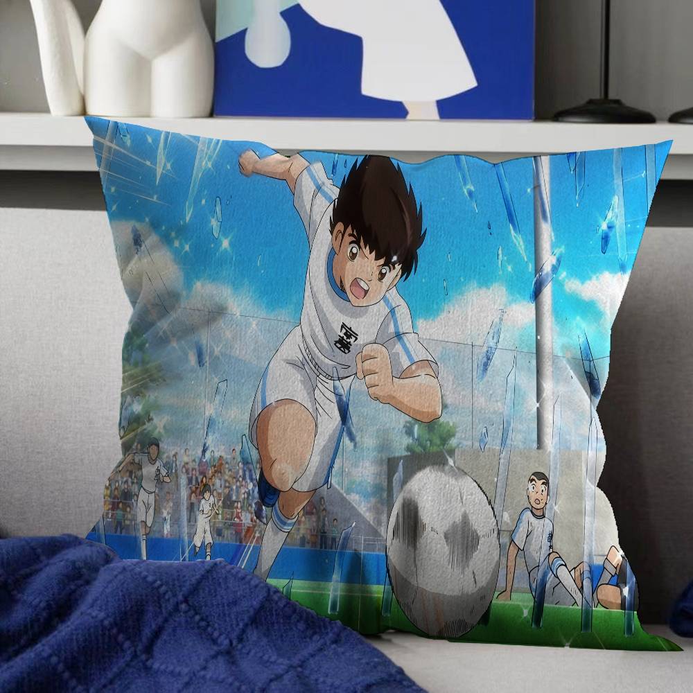 Anime Captain T-Tsubasa Soccer Pillow Gift Home Office Decoration Bedroom Sofa Car Cushion Cover Case 45x45