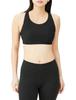 Danskin Mesh Support Sports Bra Size L Women's Breathable, Quick-Drying (DC124900), Black,