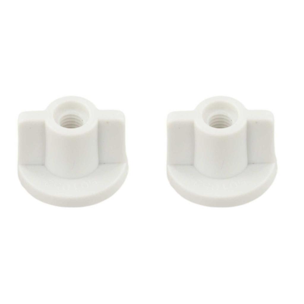 2 Piezas de Tuercas Fijas Inferiores de Tapa de Inodoro de Repuesto para Tornillos de 6MM Juego de Tuercas Traseras de Plástico para Reparación y Mantenimiento del Asiento del Inodoro