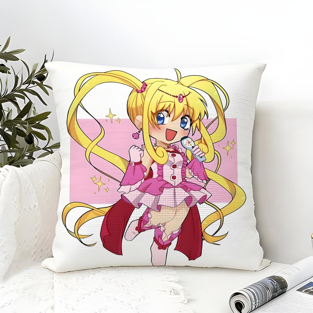 Comic Anime M-Mermaid Melody Pichi Pichi 2 Pillow Case Cotton Linen Fabric Square Zipper Pillowcase Home Decorative Living Room