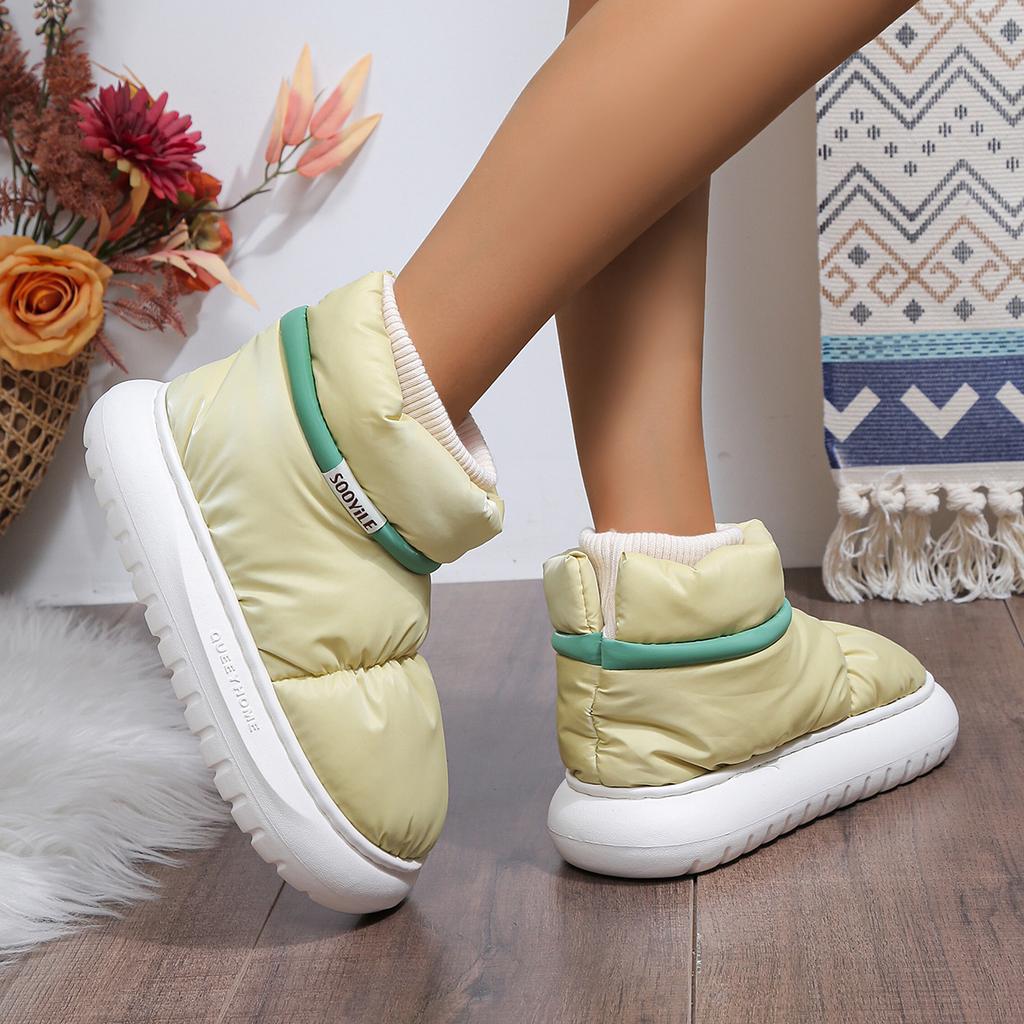 Fashion White Down Waterproof Snow Boots for Women 2024 Winter Long Plush Warm Cotton Padded Shoes Woman Thick Sole Platform Ankle Boots