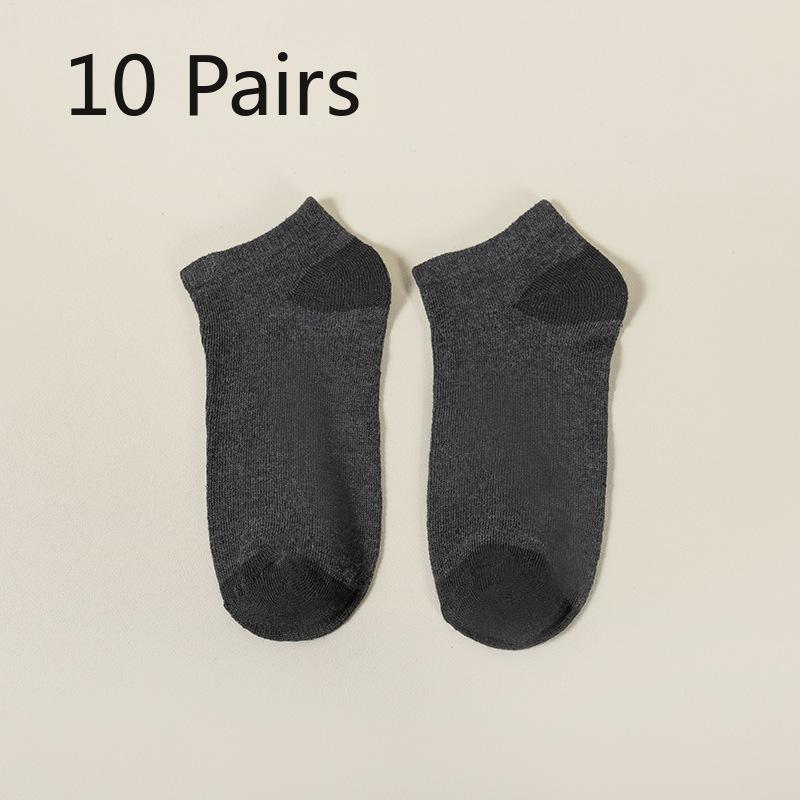 

10 пар мужских весенне-летних цветных носков-подследников 10 Pairs темно серый