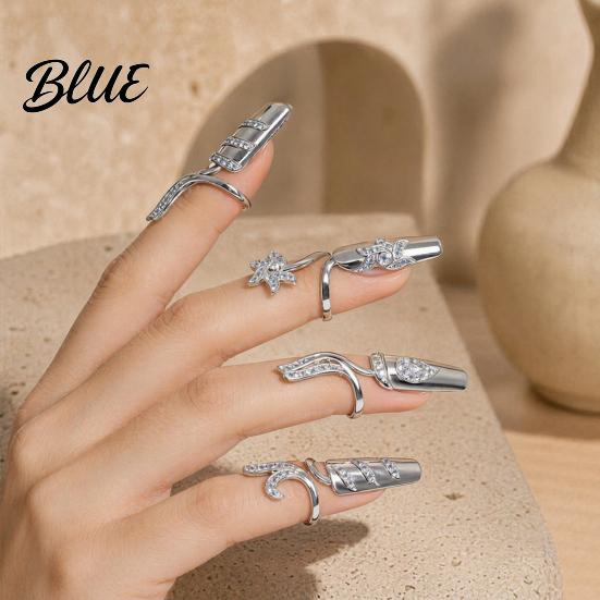 Manicure Compatible Jewelry Universal Fit Nail Ring Lightweight Adjustable Opening
