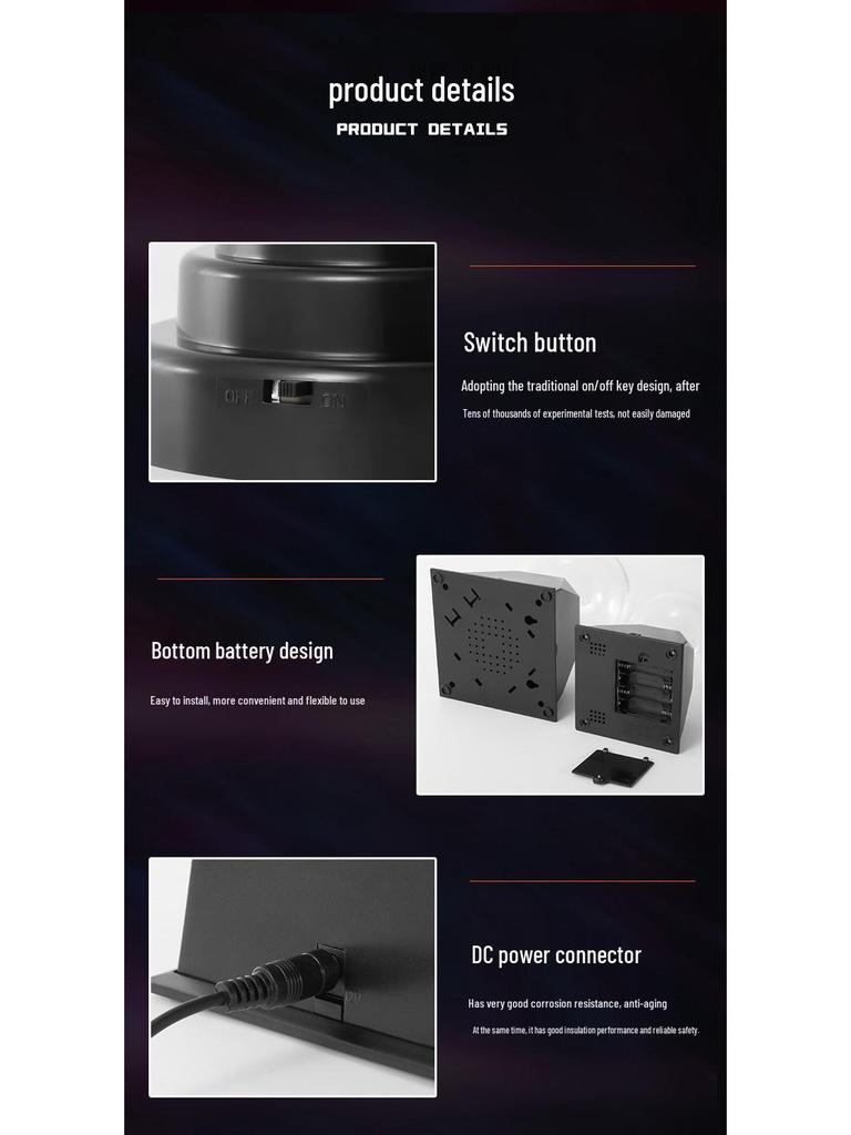 USB Sound-Activated Plasma Ball Night Light