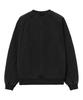 MOZMOZ Heavy Weight Pigment Raglan Back Slit Oversized Sweatshirt Black