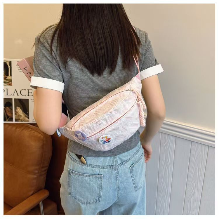 1Pc New Simple and Cute Casual Fanny Pack, Women's Fanny Pack, Fresh Niche Versatile Messenger Bag, Sports Versatile Fashion Breast Bag
