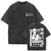 Gewaschenes Vintage Japanischer Anime The Apothecary Diaries Maomao Doppelseitiger Druck T-Shirt Herren Damen Freizeit Kawaii Lustige T-Shirts