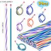 24 Pieces Soft Flexible Bendy Pencils with Erasers for School Stationary Equipment for Birthday Party Favours Fillers Back To School Funny Supplies