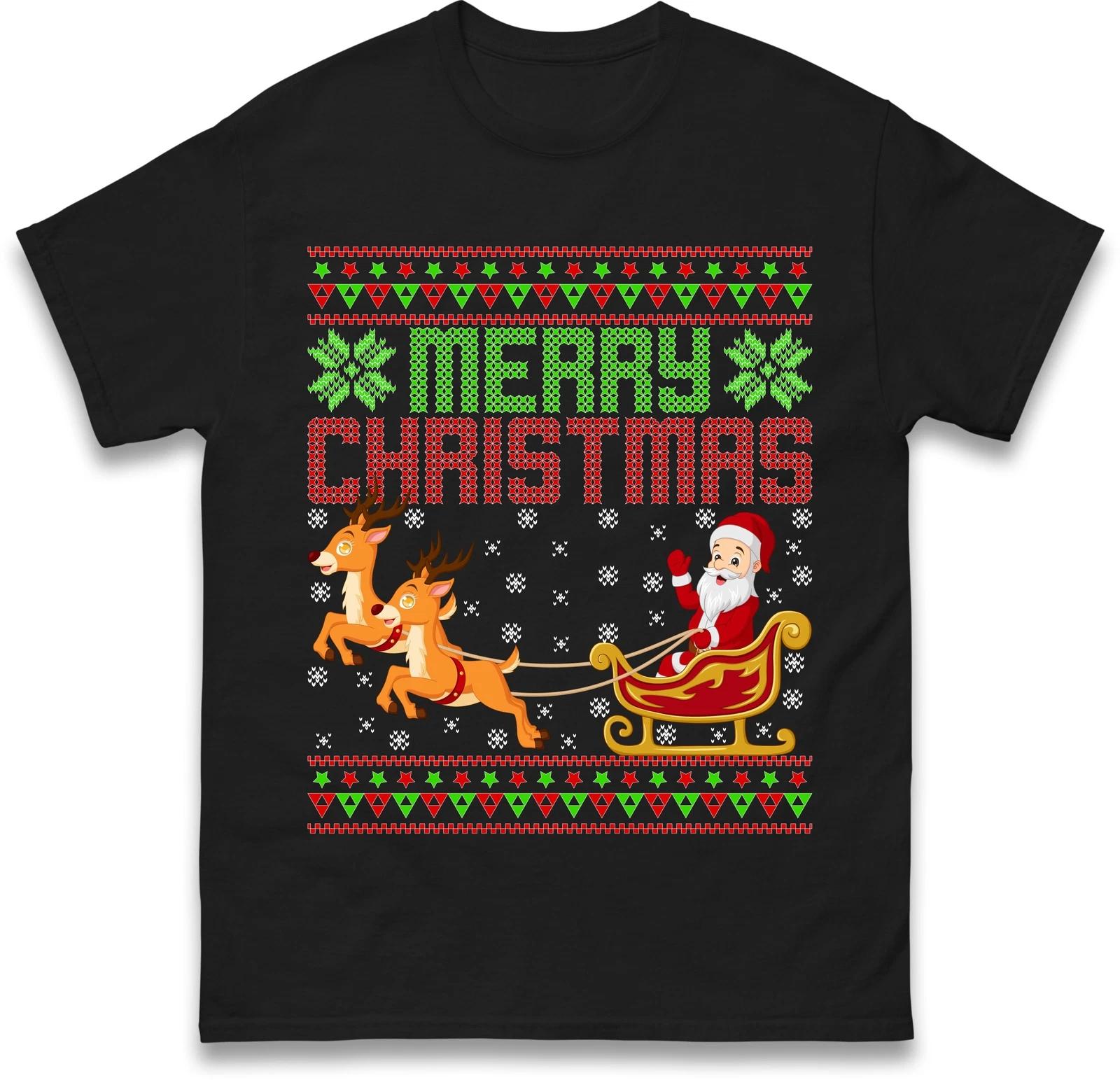 Merry Christmas T-Shirt, Christmas Santa TShirt, Vintage Snow T-Shirt, X-Mas Tee 3XL