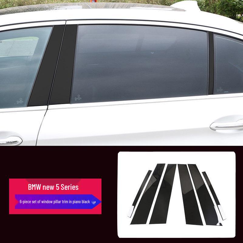 Black Window Trim & Door Frame Strip for BMW 3, 5 Series, X3, X5, X6 - Decorative Black Warrior Edition.
