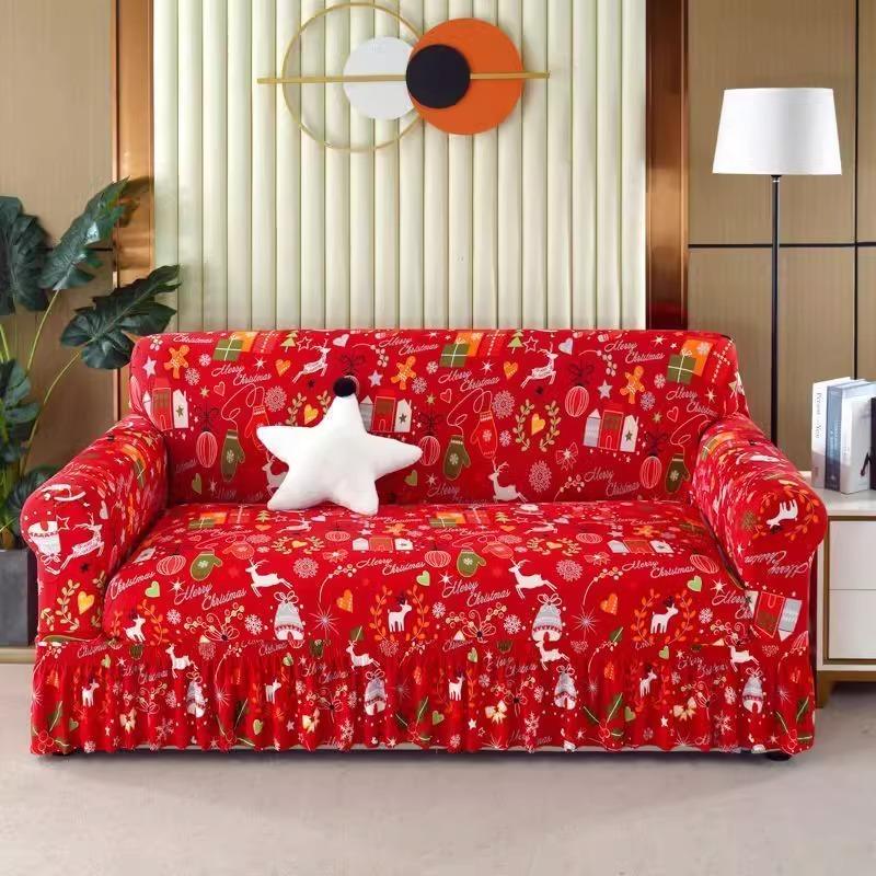 Universal European Style Skirt Sofa Cover  All Season Universal Fabric Summer Sofa Cover  One Piece Sofa Cushion with Sandpaper