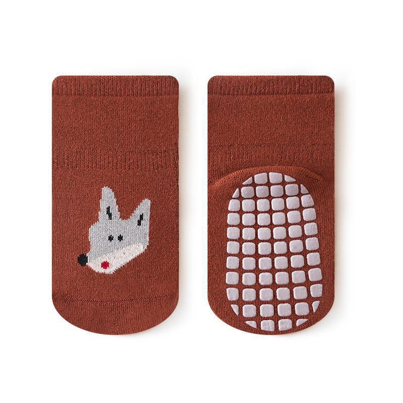 New Winter Autumn Anti Slip Baby Socks Cute Cartoon Animal Print Toddler Kids Floor Sock Rubber Soles Cotton Baby Boy Girl Socks