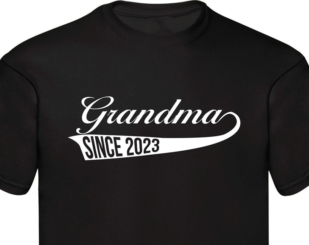 Grandma Since Personalised T-Shirt, Gift For Grandma Cool Top Chest Print Best Grandad Nana Love Mothers Day Gift Christmas Xmas Tee Tops