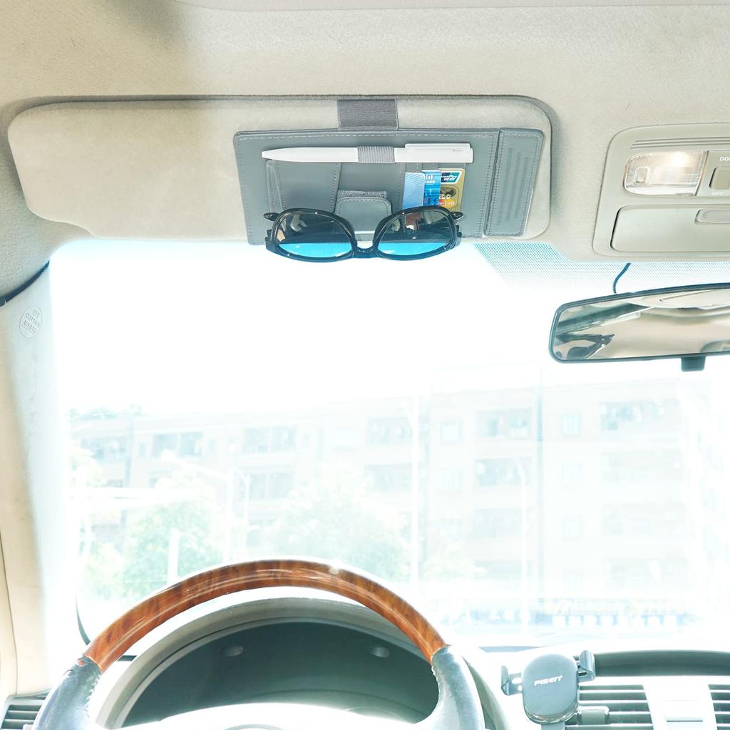 TFY Car Sun Visor Extender and Organizer Universal Sun Shade Anti-Glare, Car Storage Holder