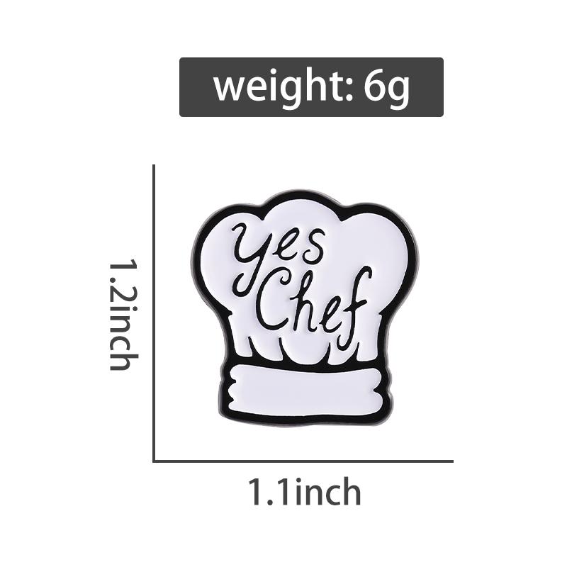 Yes Chef Cap Enamel Pins Custom Chef Food Movie Brooches Lapel Badges Clothes Funny Jewelry Gift for Friends