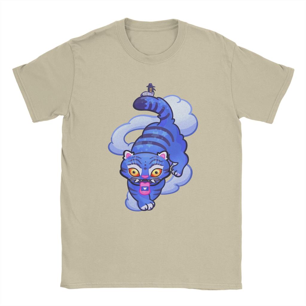 Men's Derpy Demon Tiger Kpop Demon Hunters T Shirts  100% Cotton Tops Funny Short Sleeve Round Collar Tees Original T-Shirt