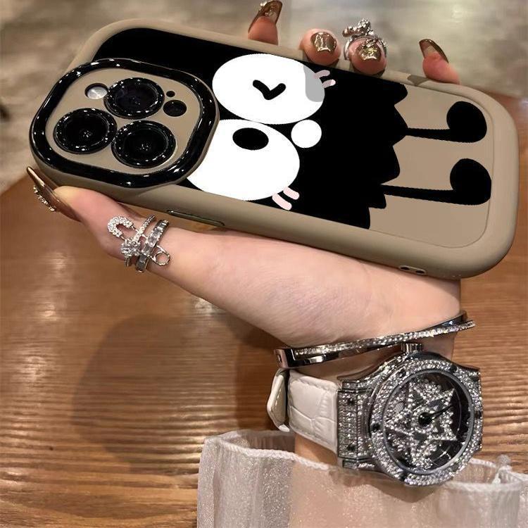 Puff Big-eyed Coal Balls Are Suitable for IPhone14/15/11promax Mobile Phone Case OPPO/Honor 200/viv