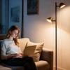 Joyly Home LED Floor Light, 20W with Remote Control, Stylish Ambient Lighting, Dimmable and Color-Adjustable, Timer, Dual Headlights + Touch Control