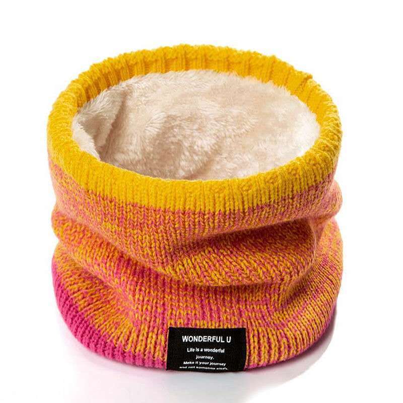 Herbst- und Winter-Schal für Damen und Herren, Modischer, Plus-Samt, Verdickter, Warmer Strickschal, Nackenschutz, Kälteschutzschal