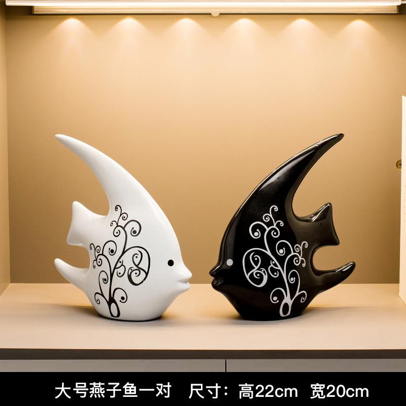 

Современные простые керамические украшения для дома, ювелирные изделия, украшение для винного шкафа, ТВ-тумбы, креативный декор для рабочего стола, гостиной, украшение с рыбками