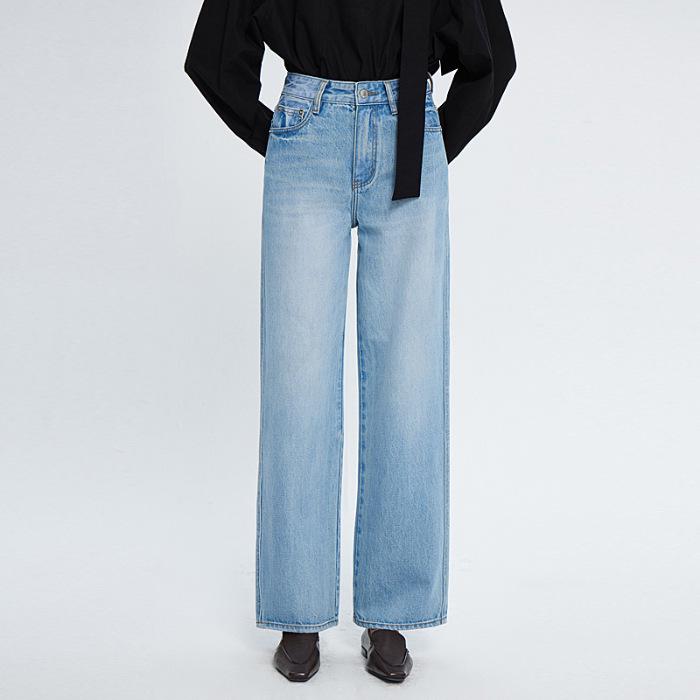 

Стильные женские зимние джинсы 2024 года класса люкс — свободный прямой крой, высокая талия, облегающий крой, широкие штанины. 29