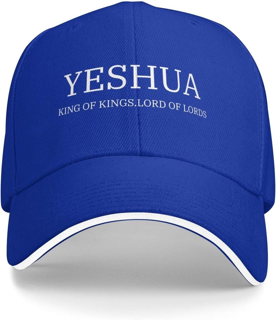 Yeshua King of Kings Lord of Lords Religious Baseball Cap Polyester Adjustable Outdoor Hat