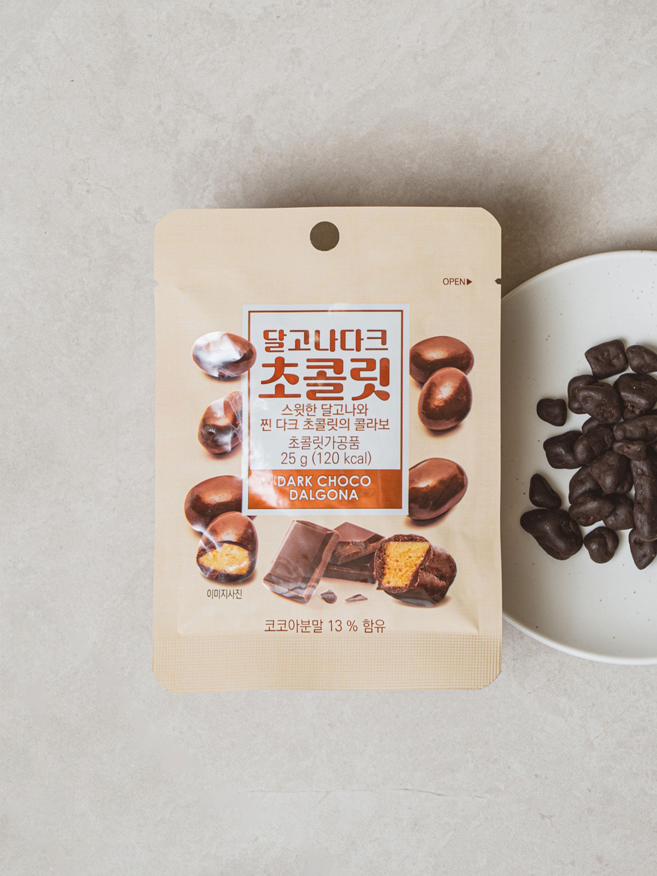 Dalgona Dark Chocolate Bar 25g 1ea