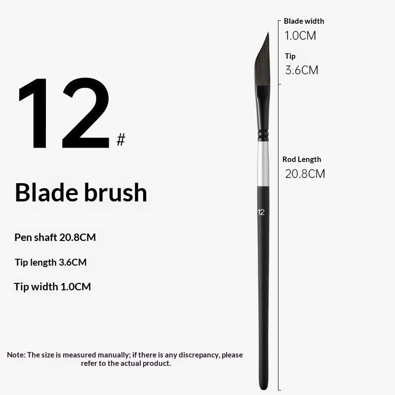 1/4Pcs Hand-Painted Art Drawing Brush Pull Wire Paint Brush Gouache Nylon Hair Knife-Shaped Watercolor Pens Water Painting Pen