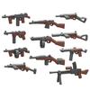 Military Building Blocks Accessories Soldier Figures Weapons Box Rifle Submachine Gun AKM Shield Mini Brick Toy K003 Gift