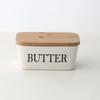 Butter Box Sealing Tool, Wood Lid Knife, Food Dish, Ceramic Keeper, Cheese Storage Tray Plate Container For Kitchen