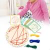 Wooden Threading Board Montessori Toy Fun Learning Early Educational Fine Motor Skill Shape Lacing