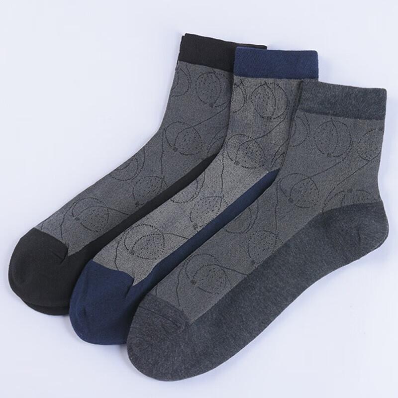 Hengyuanxiang Men's Ice Silk Cotton Socks