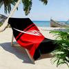 Large Beach Towel with Red Diagonal Streamline Logo, Quick Dry Microfiber, Soft and Durable, for Beach Pool Travel