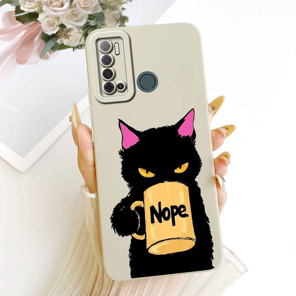 Für Tecno Spark Power 2 Hülle LC8 Niedliche Katze Cartoon Hülle Weiche Silikon Handyhülle Für Tecno SparkPower 2 Power2 Schale