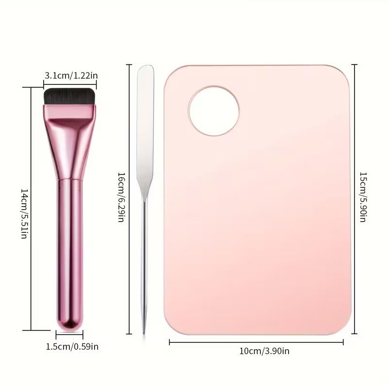 Acrylic Makeup Palette With Spatula Tool Foundation Brush Makeup Art Tool For Mixing Foundation Manicure Eyeshadow Makeup
